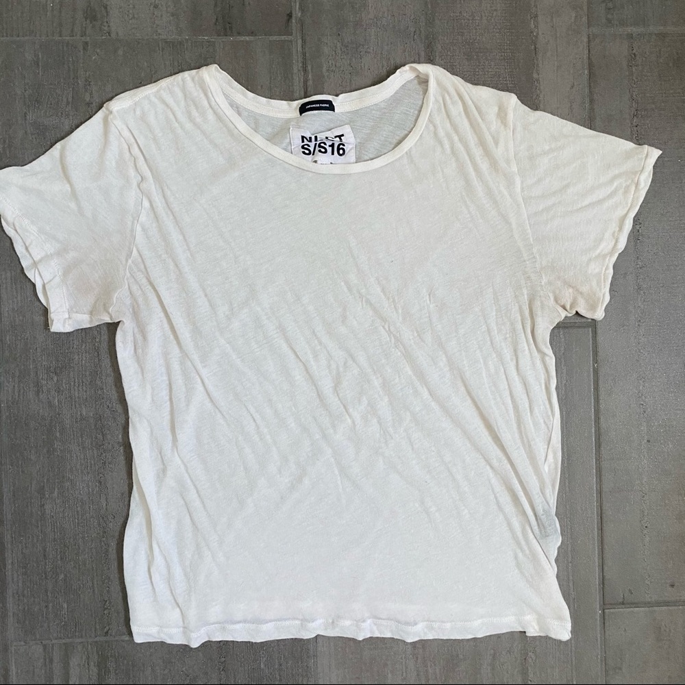 Japanese Fabric White tshirt semi sheer NLST S/S16